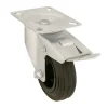 Roulette pivotante noire ø10 cm avec freins, charge max 75 kg
