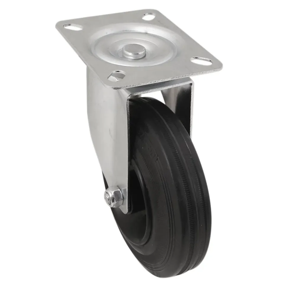 Roulette pivotante noire ø12.5 cm, charge max 100 kg