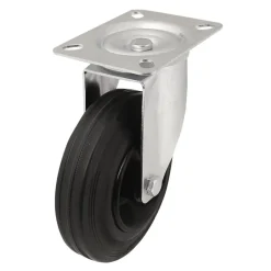Roulette pivotante noire ø12.5 cm, charge max 100 kg