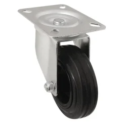 Roulette pivotante noire ø10 cm, charge max 75 kg