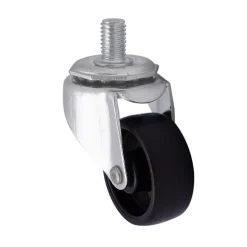 Roulette pivotante sans frein ø40 mm, plaque 10 x 15 mm, 20kg