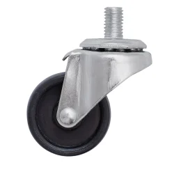 Roulette pivotante sans frein ø40 mm, plaque 10 x 15 mm, 20kg