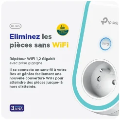 Répéteur WiFi AC1200 avec prise intégrée TP-Link