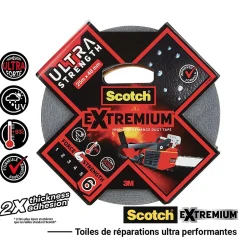 Ruban adhésif toile de réparation Scotch Extremium 25 x 48 mm noir