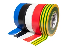 Ruban d'isolation, couleur mélangée 19 mm x 10 m vendu par 5 pièces