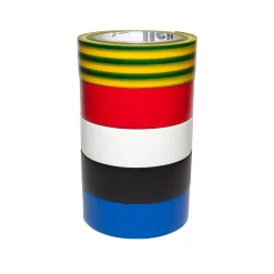Ruban d'isolation, couleur mélangée 19 mm x 10 m vendu par 5 pièces