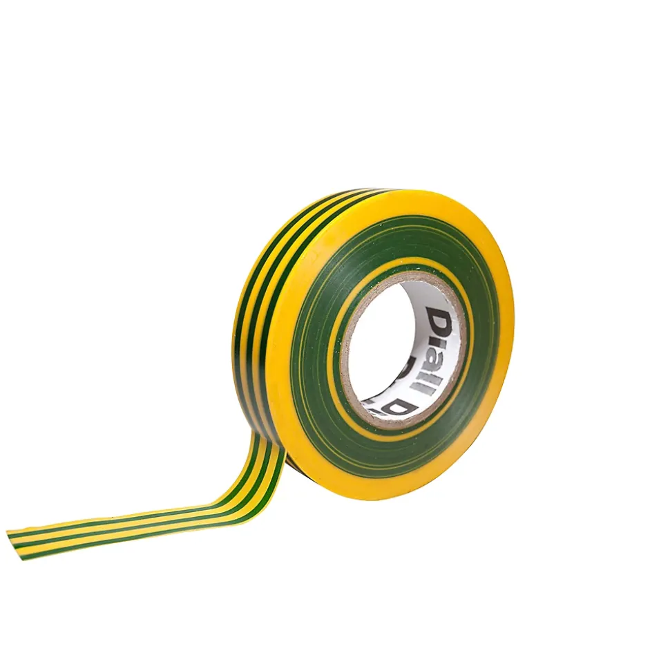 Ruban d'isolation électrique 19 mm x 33 m vert et jaune