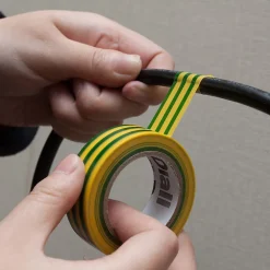 Ruban d'isolation électrique 19 mm x 33 m vert et jaune