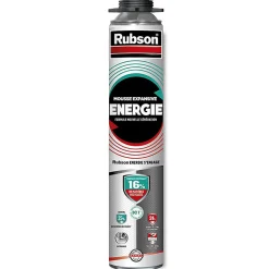 RUBSON Pack de 12 Mousses Expansives Énergie Pistolable Gris 750ml