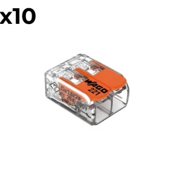 Sachet de 10 bornes 2 entrées série 221 - Wago