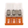 Sachet de 5 bornes 3 entrées série 221 - Wago