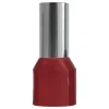 Sachet De 100 Embouts De Câblage Pour Fil Souple Section 35mm² - Rouge - Collerette Isolante