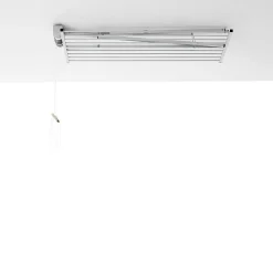 Séchoir plafond manuel blanc 152x54x25cm alu Foxydry Mini 150