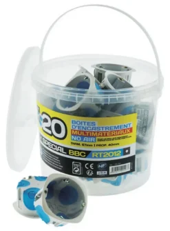Seau de 20 boîtes d'encastrement multimatériaux No Air