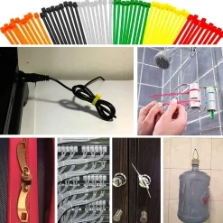 Serre-câbles de couleur en nylon, différentes tailles - 500 pièces assorties