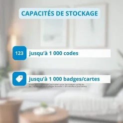 Serrure connectée locky-1 à code, badge et bluetooth