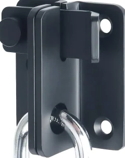 Serrure de porte coulissante, cadenas, loquet, serrure de porte, acier inoxydable, finition noir mat