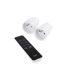 Set 2 prises avec télécommande - blanc - DiO