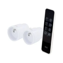Set 2 prises avec télécommande - blanc - DiO