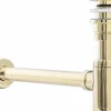 Siphon de lavabo + bonde Rea Gold