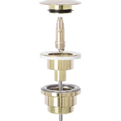 Siphon de lavabo + bonde Rea Gold