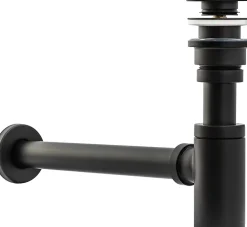 Siphon de lavabo + bonde Rea Old Black