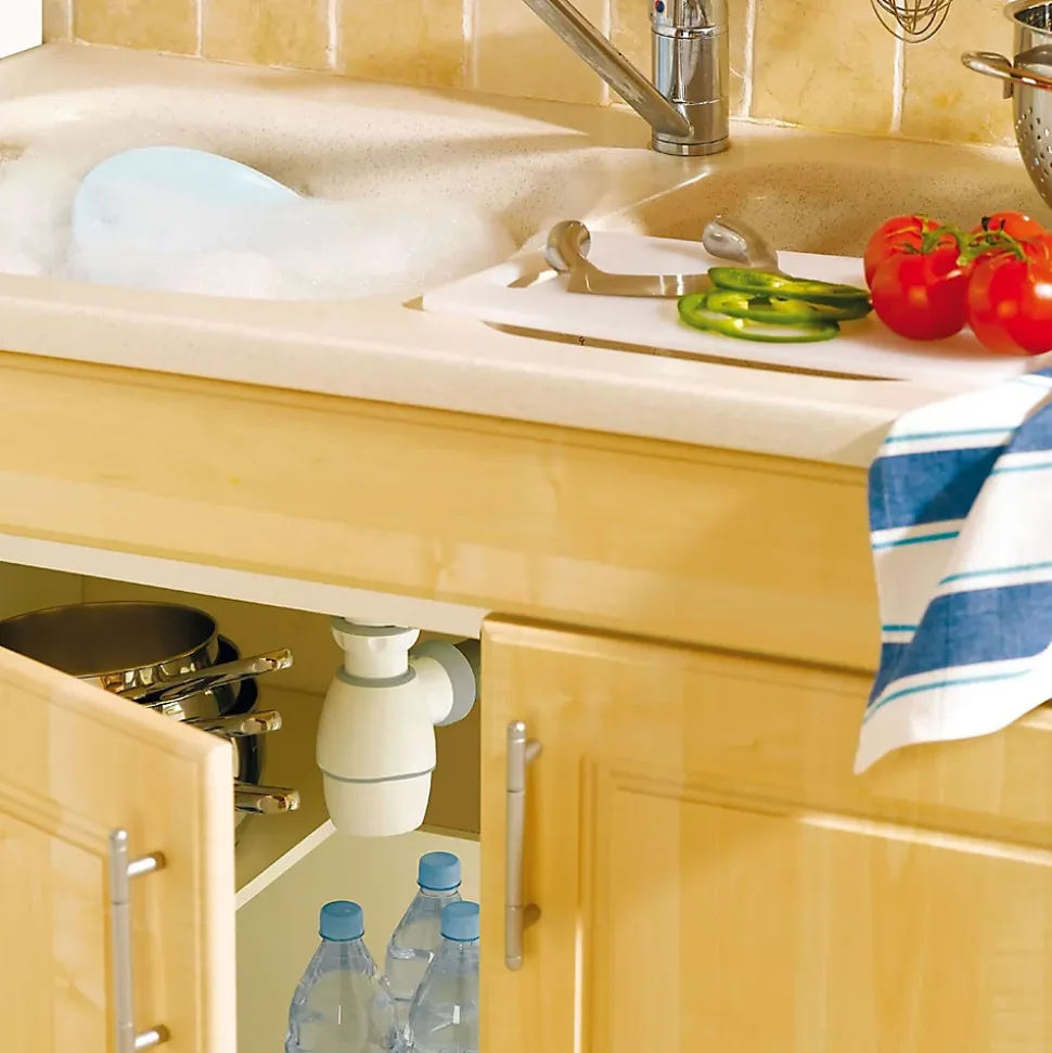 Siphon de lavabo universel blanc Wirquin