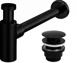 Siphon De Lavabo Universel Clic-Clac Rea Black
