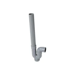 Siphon de machine à laver PVC - Wirquin SP5001 - Sortie horizontale - Gris
