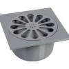 Siphon de sol PVC gris - 100 x 100 mm - Grandsire