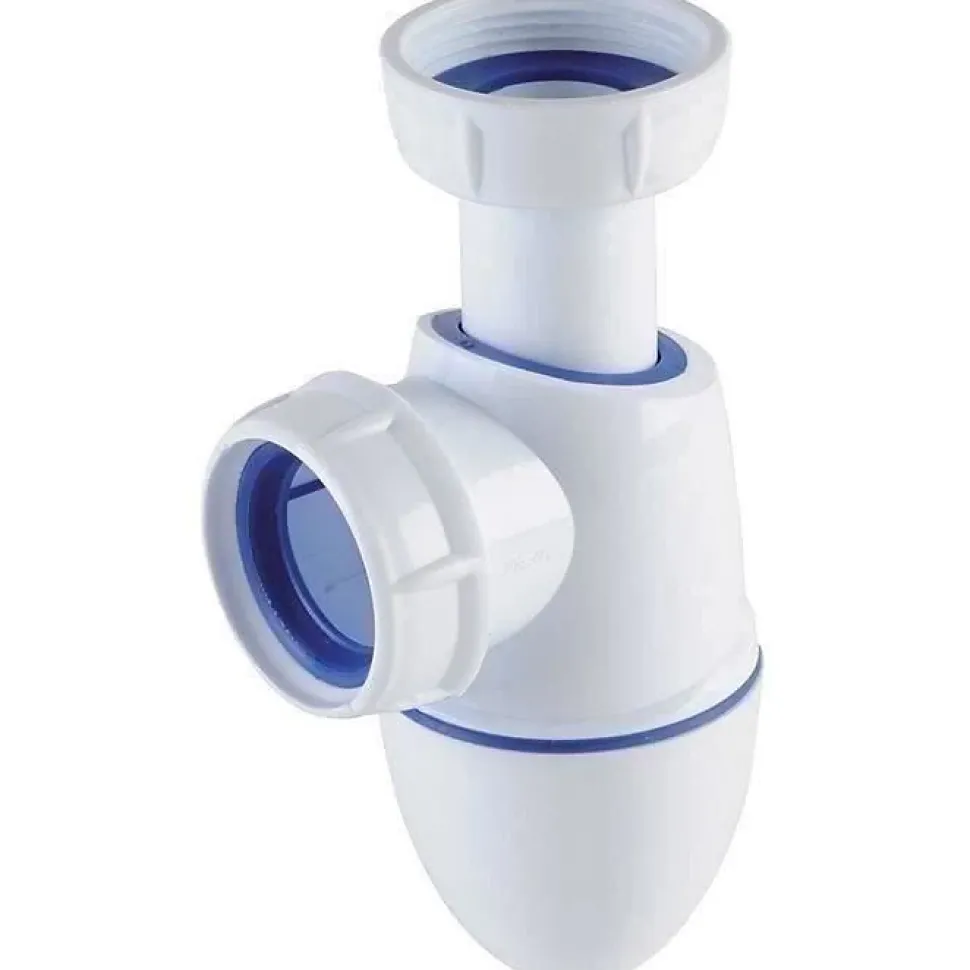 Siphon d'évier double GIRPI - sortie 40 - joints imperdables et réglables