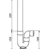 Siphon plastique M.A.L. - sortie horizontale - Sferaco