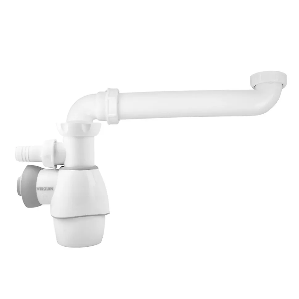 Siphon réglable déporté blanc 32/40mm Wirquin