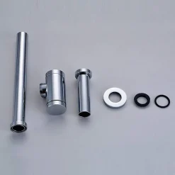 Siphon rond MIN avec finition chromée brillante en laiton Kibath