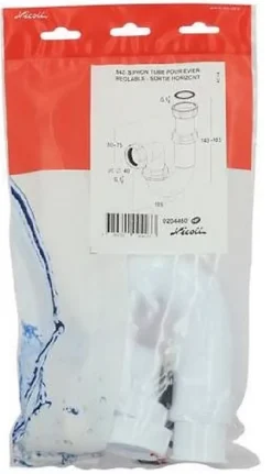 Siphon tube articulé pour évier - Diamètre 40 mm - Réglable et Orientable