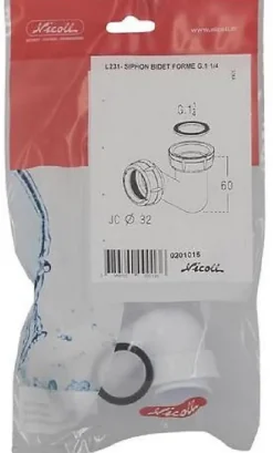 Siphon tube en P - L231 - Diamètre 32 mm