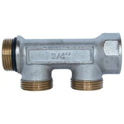 Somatherm For You - Collecteur de distribution 4 sorties à portée plate easy lock m15/21 avec vannes