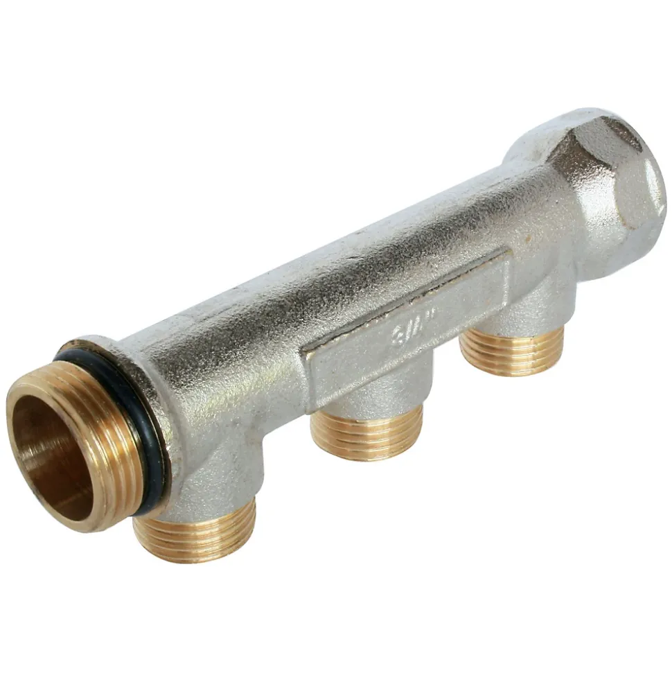 Somatherm For You - Collecteur de distribution 3 sorties, portée conique easy lock 3/4ek avec vannes