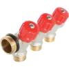 Somatherm For You - Collecteur de distribution 3 sorties à portée plate easy lock m15/21 avec vannes