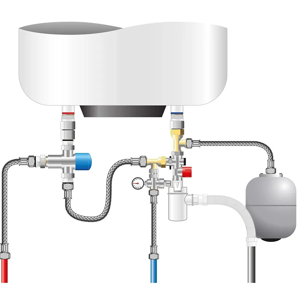 Somatherm For You - Groupe de Sécurité NF 3/4 à garde d'air coudée - Siège inox pour eau agressive - SOMATHERM FOR YOU