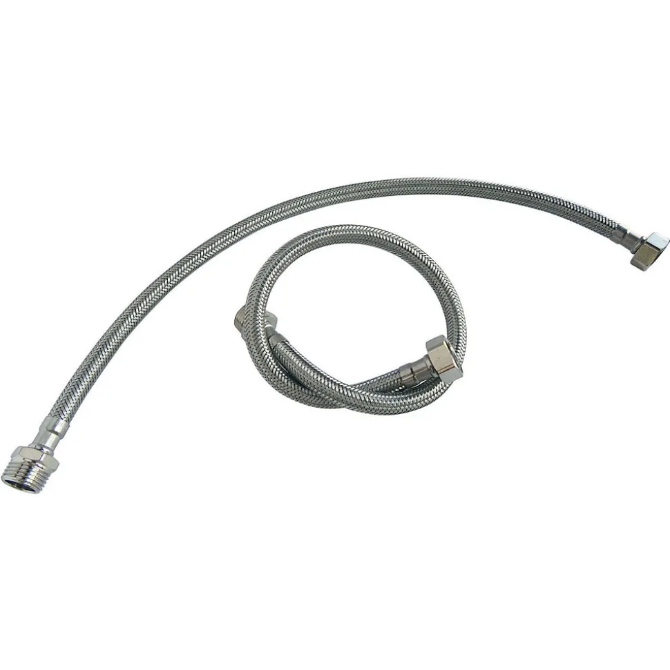 Somatherm For You - Lot de 2 flexibles sanitaires - Mâle 3/8 écrou tournant 3/8 - 300mm - DN8