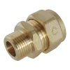 Somatherm For You - Raccord droit à visser pour tube PER diam 16 - Mâle 12/17