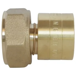 Somatherm For You - Raccord droit à glissement pour tube PER diam 16 - Ecrou-tournant F20/27 - lot de 10