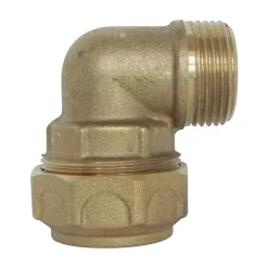 Somatherm For You - Raccord laiton coudé Serrage Extérieur pour tube PE diam 25 mm - Mâle 3/4