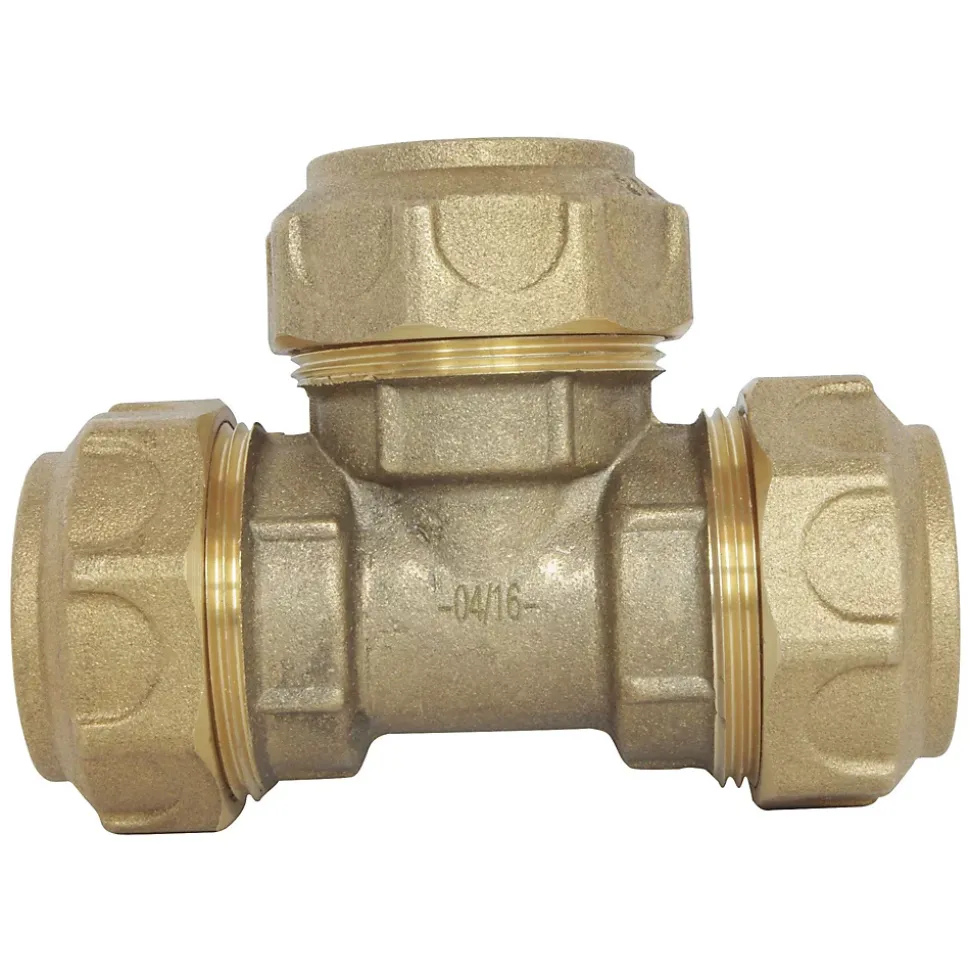Somatherm For You - Raccord laiton Té égal Serrage Extérieur pour tube PE diam 20 mm