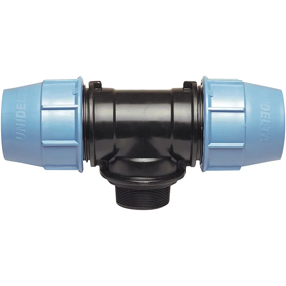 Somatherm For You - Raccord plastique Té Mâle 1 au centre pour tube PE diam 32 mm