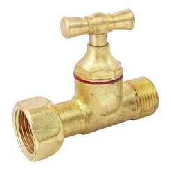 Somatherm For You - Robinet d'arrêt équerre à presse étoupe pour WC - 3/8 - Tête à clapet - nickelé