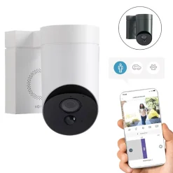 Somfy 1875326 - Outdoor Camera 2 blanche - Caméra de surveillance extérieure wifi avec détection intelligente - 1080p Full HD - Sirène 110 dB