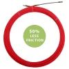 Sonde tire-fils à câble hélicoïdal, rouge, diam. 4,2 mm, 10 mètres, avec bornes M5 interchangeables