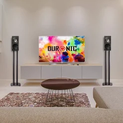 SPS1022-60 Pieds enceintes 60 cm lestables avec du sable Cônes anti vibrations Set de 2 pour hifi stéréo home cinema Duronic